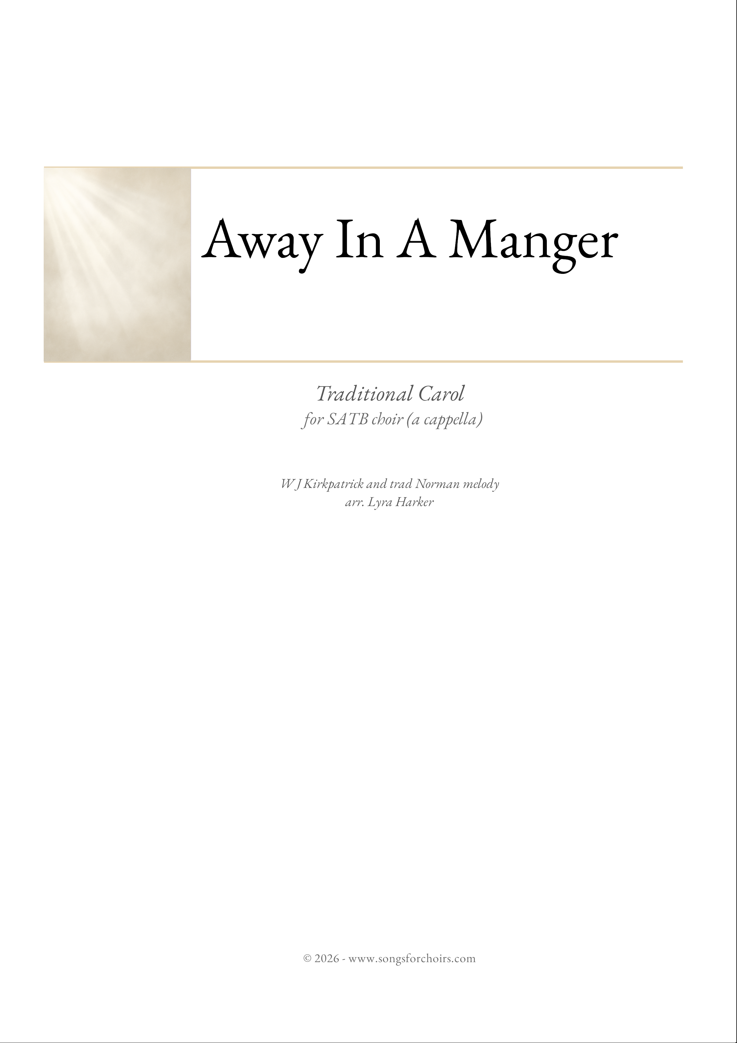 Away in a Manger cover